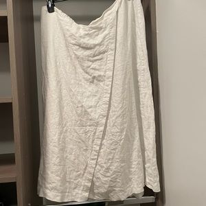 Eileen Fisher White Linen Skirt - XL